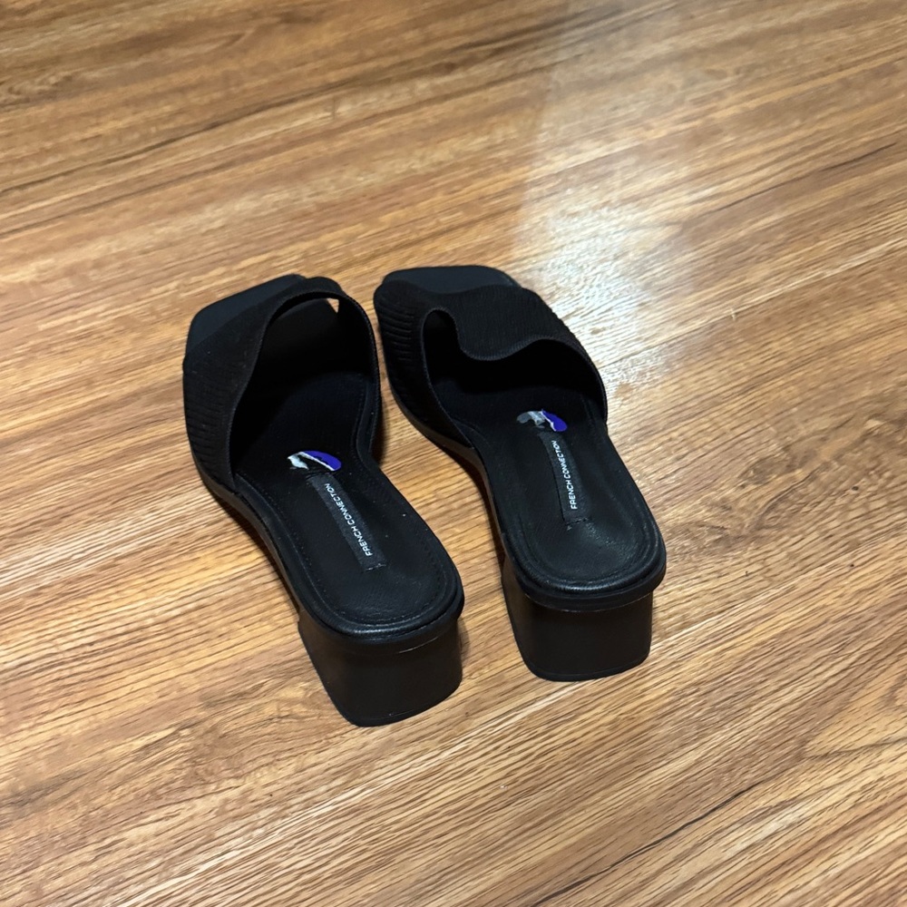French Connection Black Slide Sandals - Picture 5 of 6